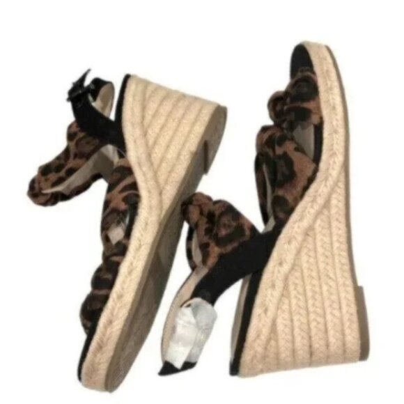 NEW Life Stride Brown Animal Print Wedge Business Casual Everyday Sandals 8 - Picture 6 of 9